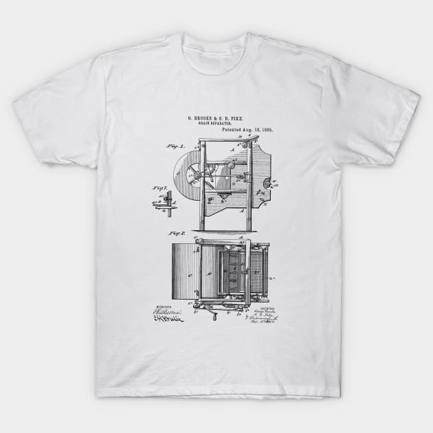 Grain Separator Vintage Patent Hand Drawing T-Shirt by TheYoungDesigns